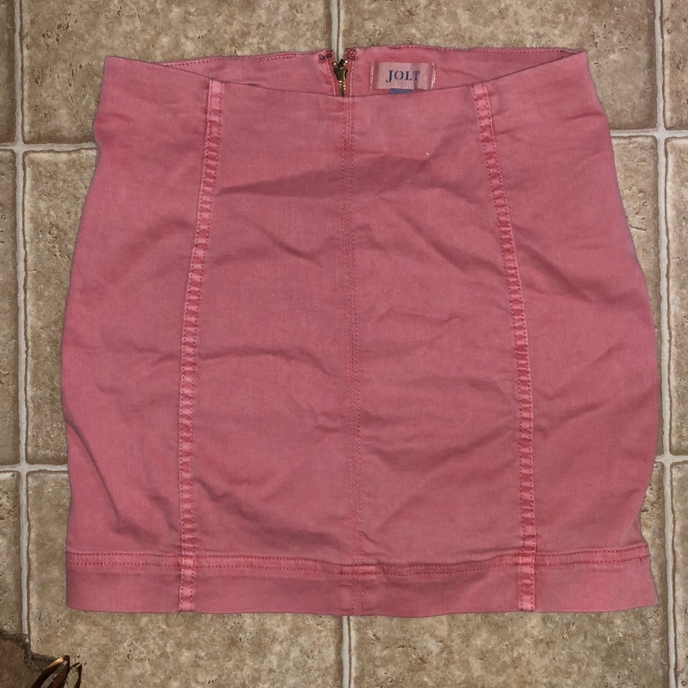 Red washed skirt